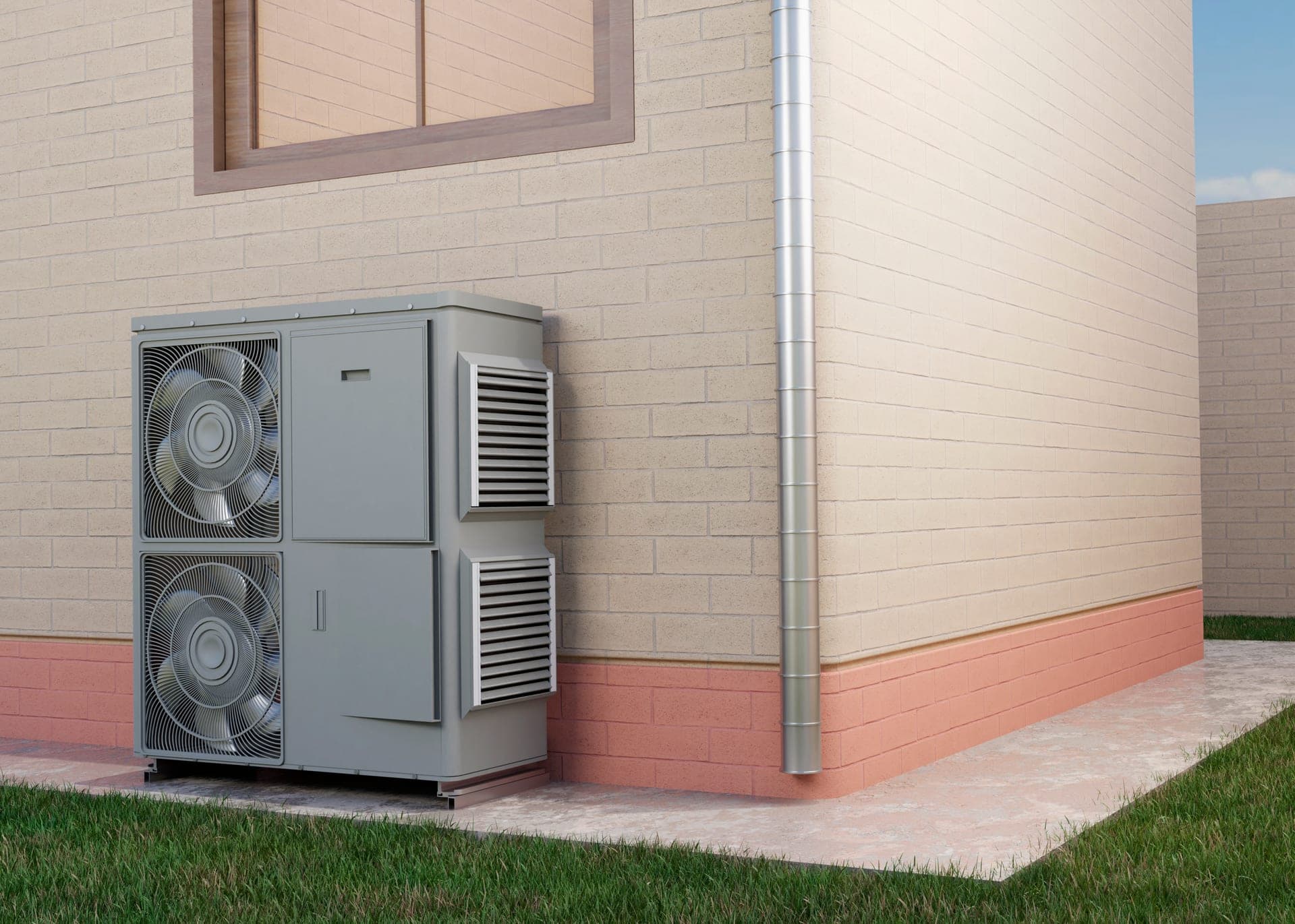 NIBE S1255 heat pump with Ethernet cable for Modbus TCP integration