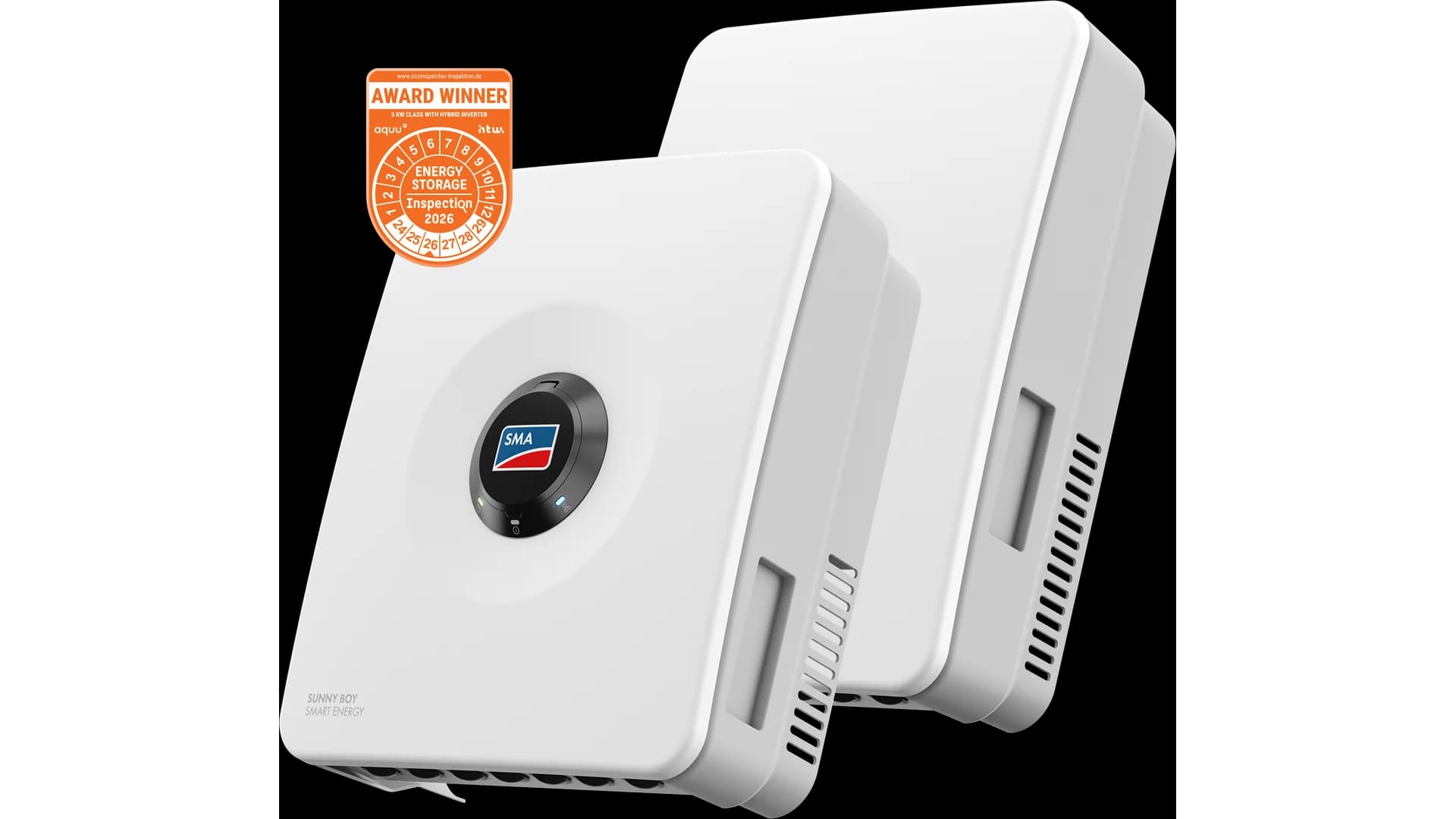 SMA Sunny Boy inverter, white wall unit with SMA logo, for Modbus reading