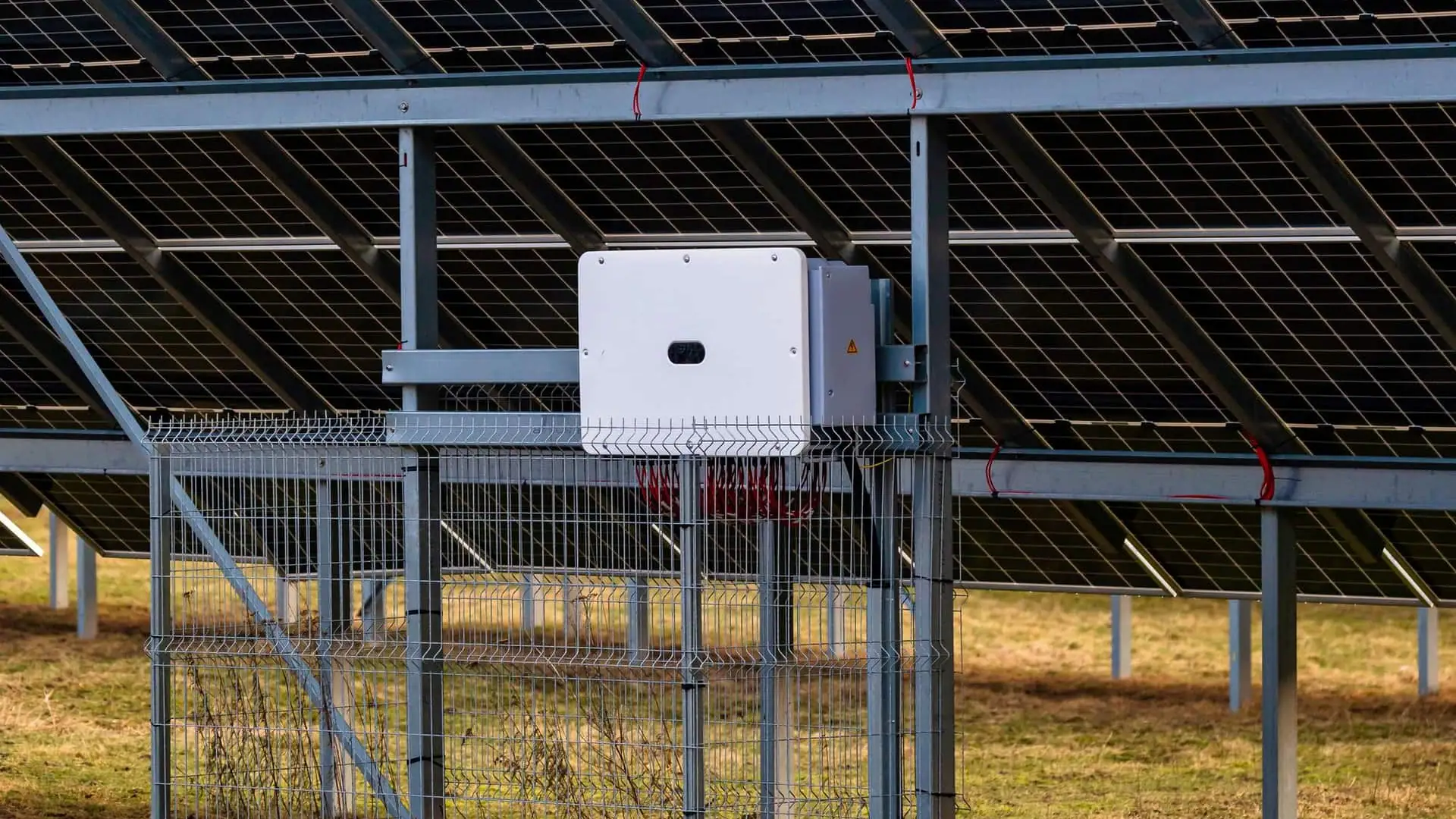 Wall mounted SMA solar inverter close up as a typical part of a PV installation