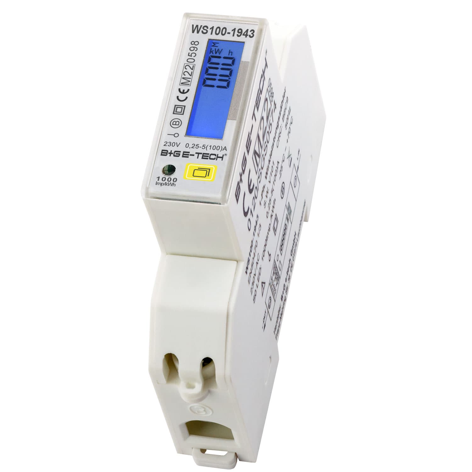 B+G E-Tech 1~ energy meter BG e-tech WS100-19xx Modbus RTU template